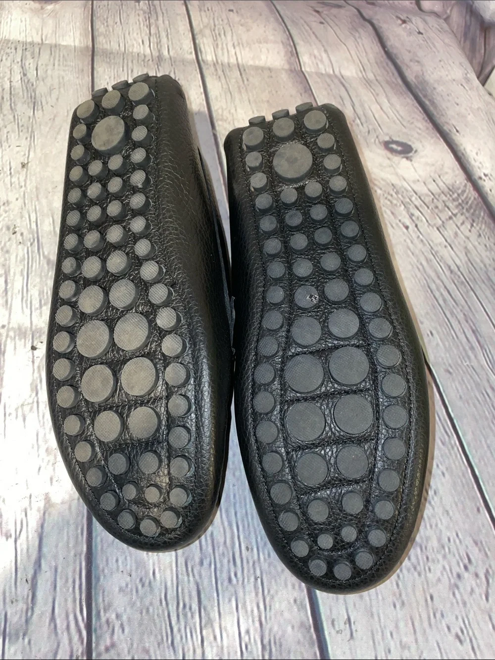 Oliver Cabell Black Leather Penny Driving Loafers with Tan Insole Sz 37